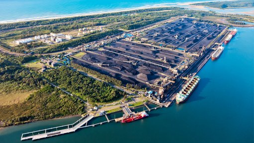 Richards Bay Coal Terminal, the port from which South African coal is exported