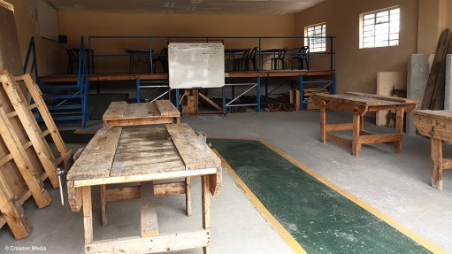 A class and training room at Tjeka Training Centre, in Randfontein.