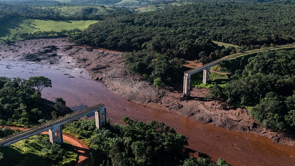 The Corrego do Feijao tailings dam collapse, in Brumadinho, Brazil.