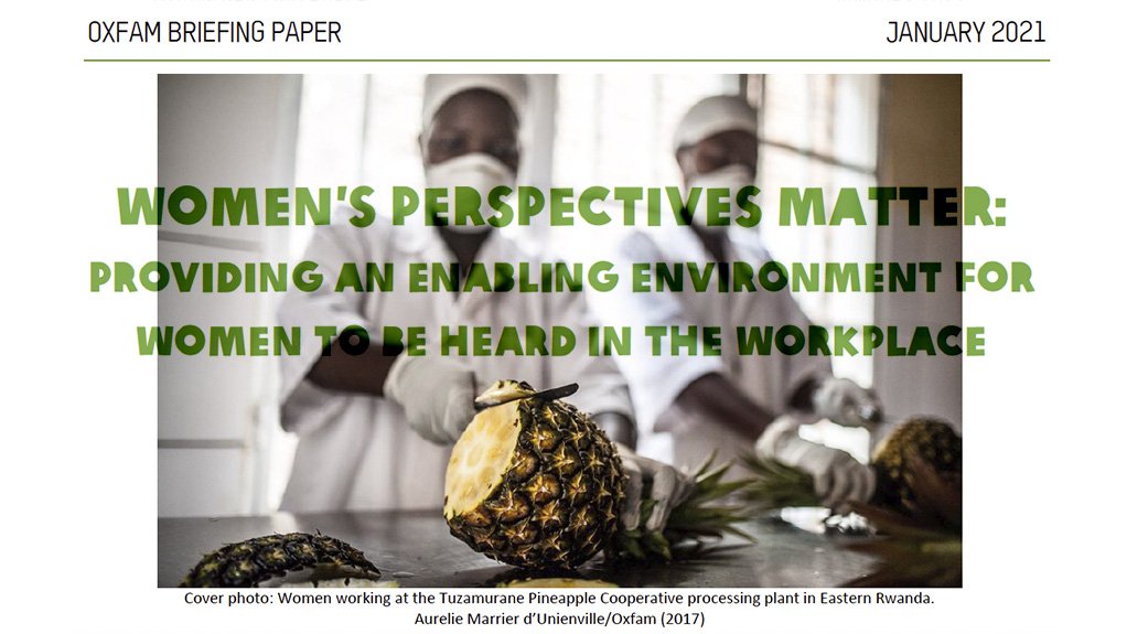Women’s Perspectives Matter: Providing an enabling environment for women to be heard in the workplace