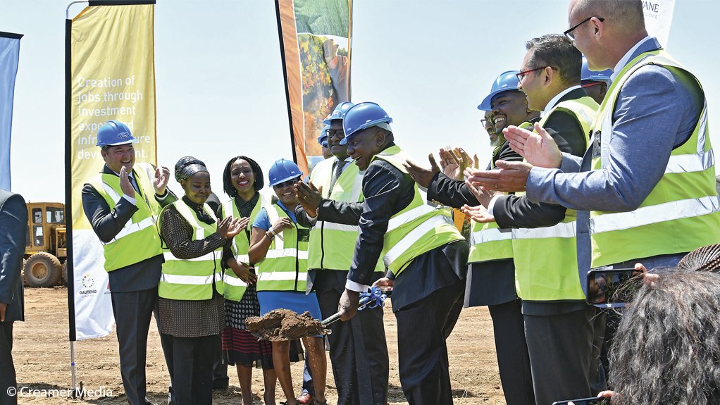 President Cyril Ramaphosa attends a sod-turning ceremony at the Tshwane Automotive Special Economic Zone in November 2019