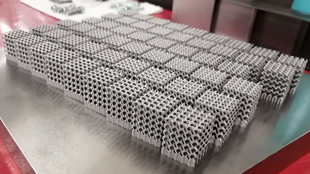 Titanium metal lattice cubes produced by additive manufacturing

