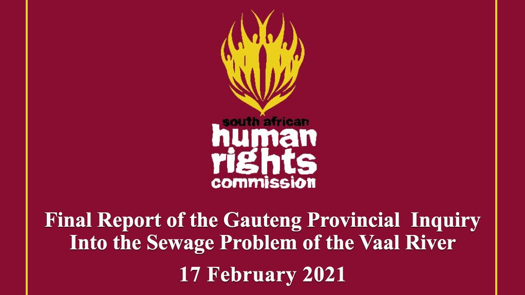 Final Report of the Gauteng Provincial Inquiry Into the Sewage Problem of the Vaal River