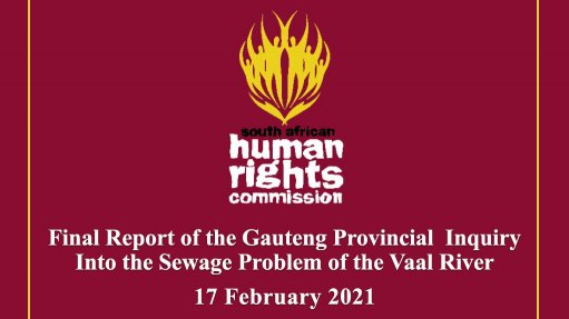 Final Report of the Gauteng Provincial Inquiry Into the Sewage Problem of the Vaal River