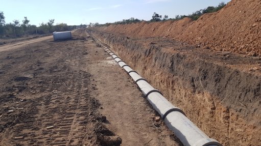 HDPE pipes supplied by Rocla
