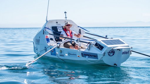 Zirk Botha on his boat.