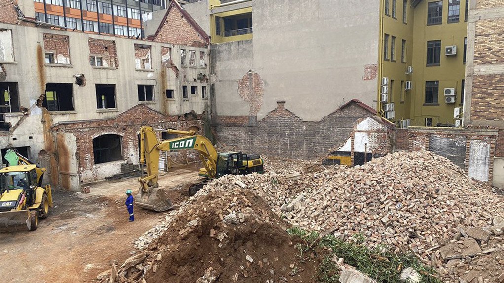 ICON Group successfully preserves century old building in Johannesburg CBD, despite demolitions and excavations ongoing