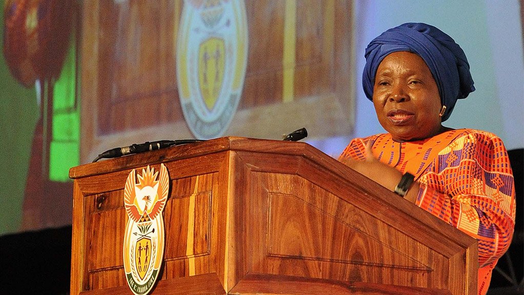 Minister of Cooperative Governance and Traditional Affairs, Dr Nkoszana Dlamini-Zuma