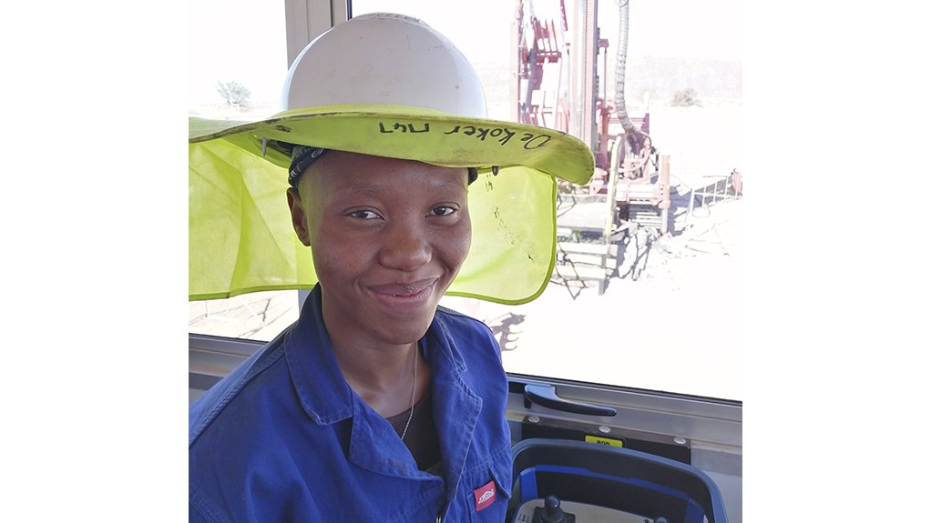 Veronica Mofokeng 
Mofokeng is a drill rig operator for Kumba Iron Ore’s Sishen South mine