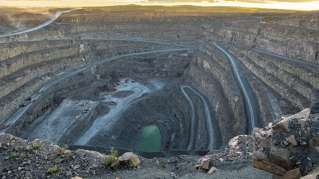 Letšeng diamond mine, located in the Maluti mountains of Lesotho.