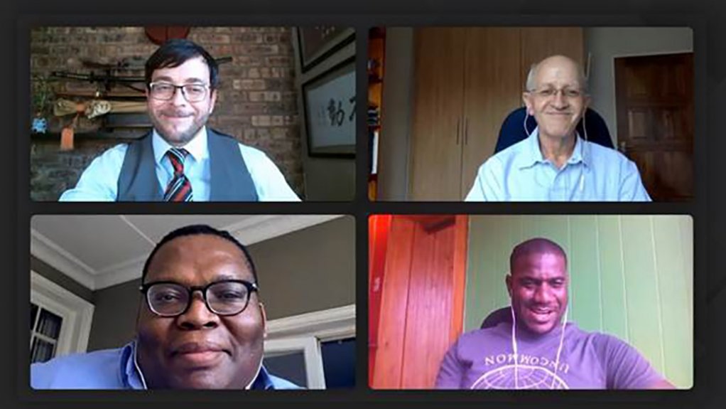 Addressing an IITPSA webinar for IT entrepreneurs: Ravick van der Merwe - technology lawyer and MD of Shimazu, Tony Parry - IITPSA CEO, leading businessman Isaac Mophatlane, and IITPSA Gauteng Chapter Chair Dickson Willie. The speakers assessed the challenges and opportunities for IT entrepreneurs in South Africa and shared advice on growing a successful business. We'll share the full story shortly