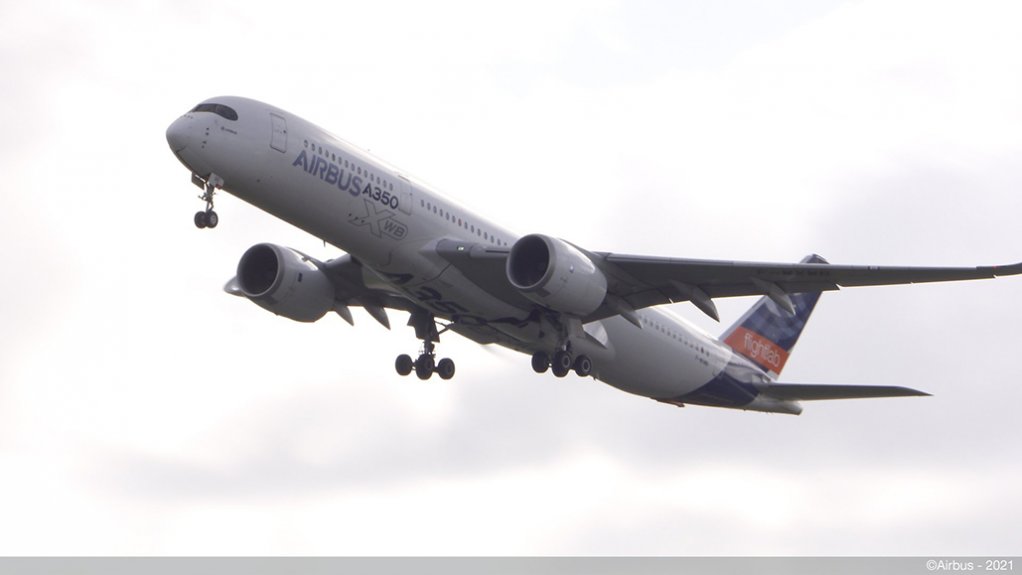 A350XWB flightlab takes off using 100% SAF for the first time