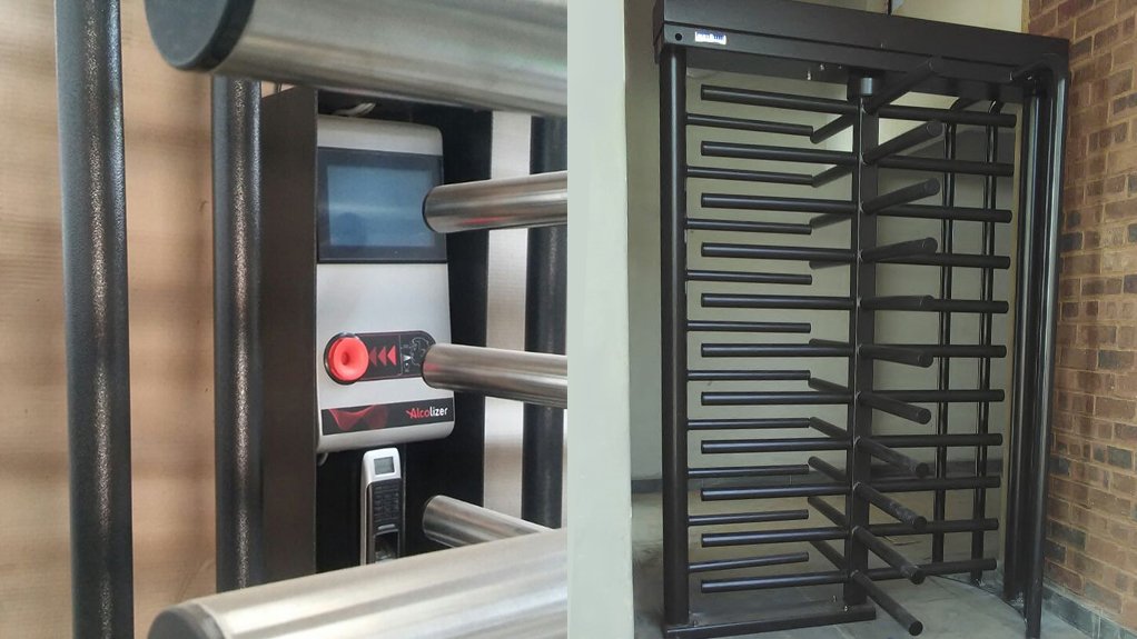 The turnstile from Flow Systems integrates access control with alcohol detection