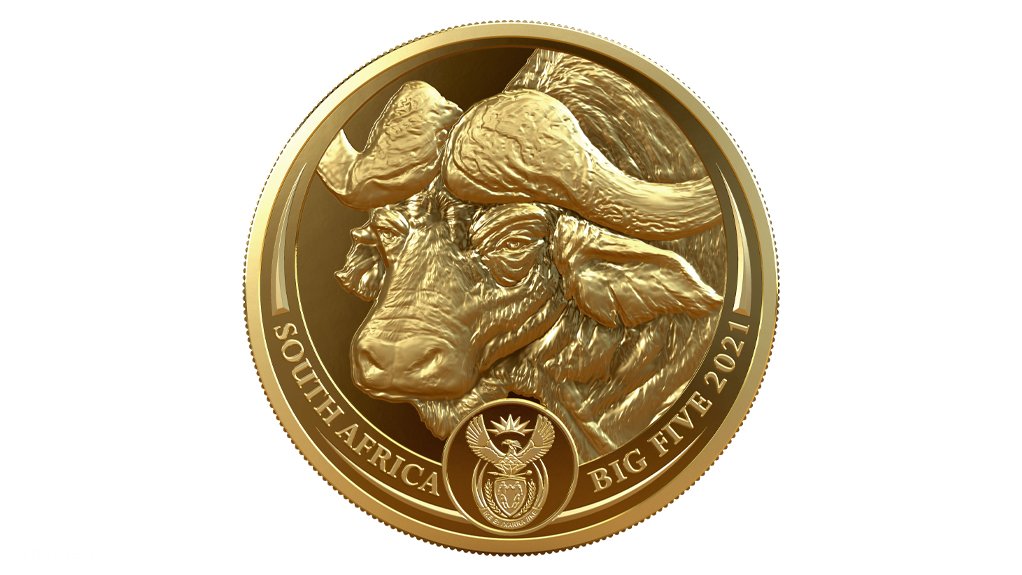 The newly minted Big Five African Buffalo coin