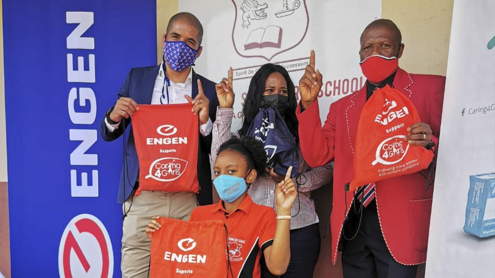 Engen supports Caring4Girls feminine hygiene initiative at Bakwena and Lesele Secondary schools 