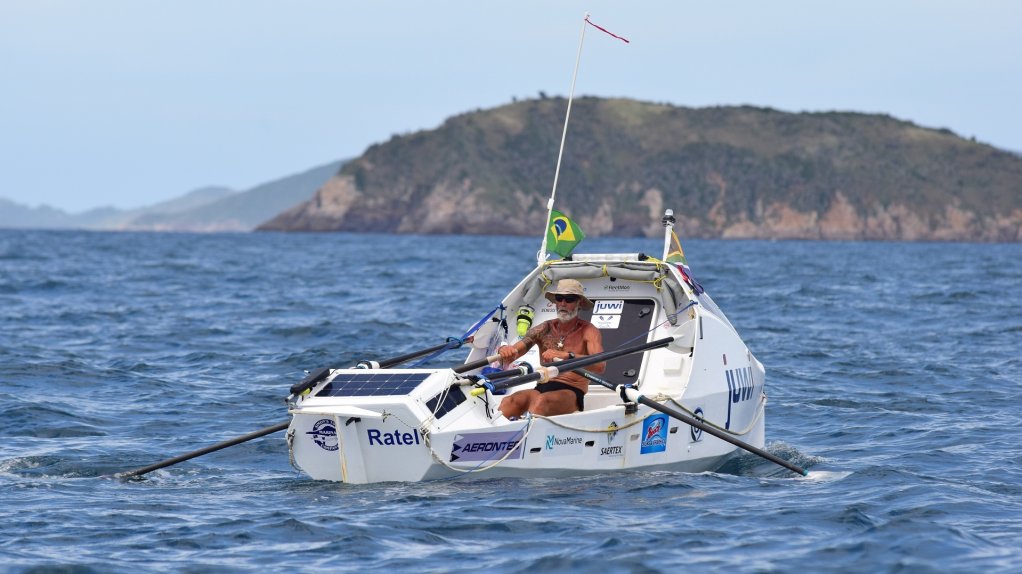 Zirk Botha arriving in Cabio Frio outside Rio de Janeiro after 72 days at sea.