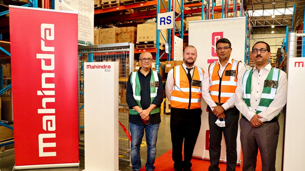From left: Sandip Kulkarni, CFO; Sarel Eloff, Retail Parts Manager; Rajesh Gupta, CEO of Mahindra South Africa; and Pratyush Bose, Head of Aftersales