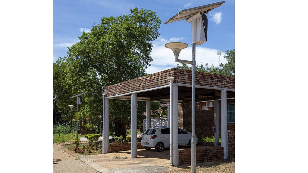 BEKA SOLAR units with decorative ZELA LED post tops provide area lighting in front of the staff housing