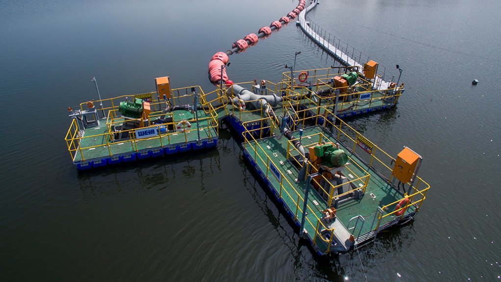 MOVEMENT MADE EASY Weir Minerals’ pontoons allow for equipment to be easily moved when necessary