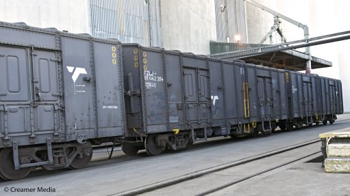 VKB Agriculture loads Transnet grain wagons at its Bethlehem silo rail siding at the start of the grain export season on May 17