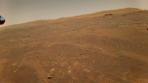 Image of the Martian surface taken by Ingenuity from at altitude of 10 m during its sixth flight