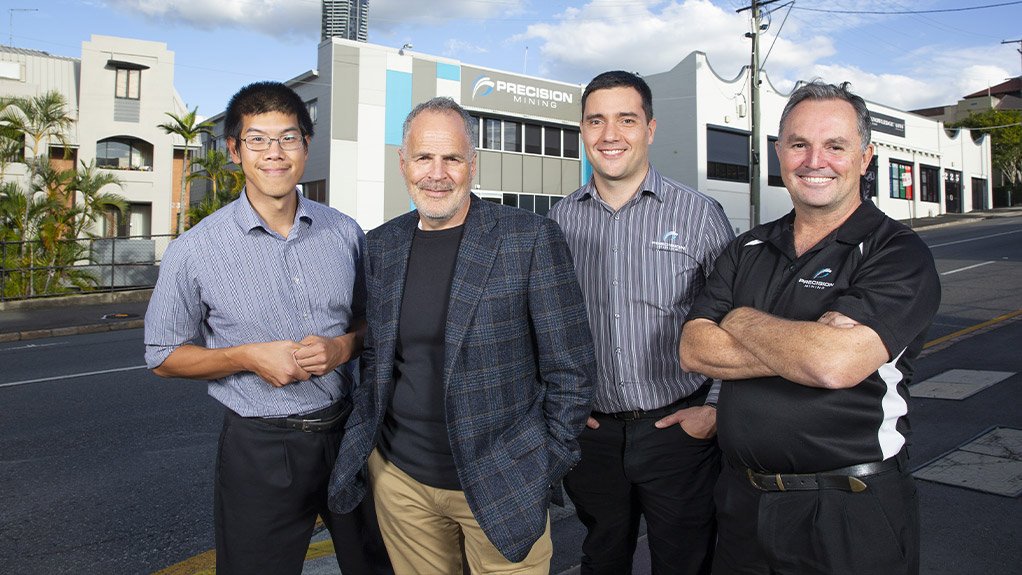 L-R: Zim Chan (Precision), Andrew Birch (CEO Micromine), Craig Morgan (Precision), Glen Barnes (Precision)