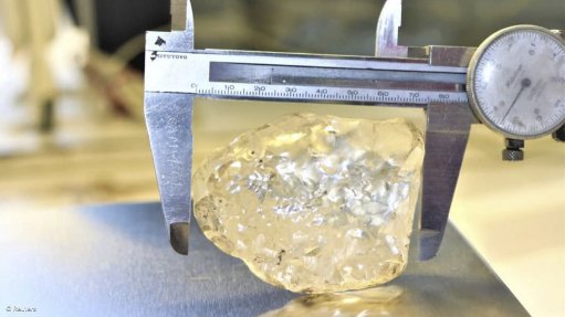 The 1 098 ct diamond recovered at Debswana's Jwaneng mine