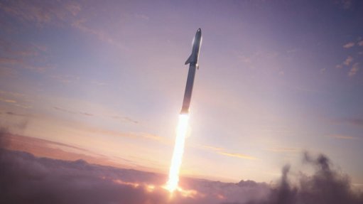 An artist’s impression of a SuperHeavy rocket launching a Starship