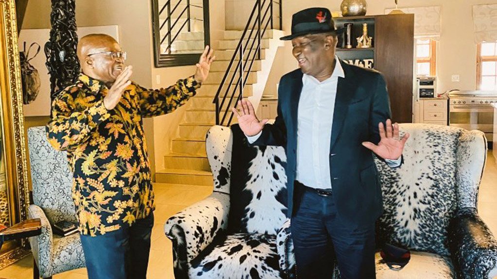 Image of South Africa's former President Jacob Zuma and Police Minister Bheki Cele