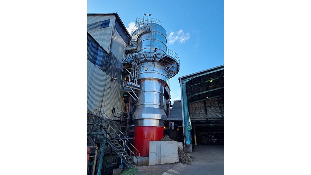 Photo of long tube evaporator installed at sugar factory