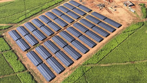 Large solar plant at an agriculture estate Zimbabwe