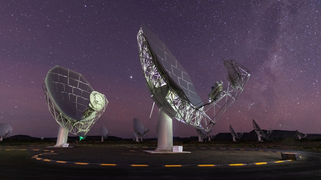 An image showing a part of the MeerKAT telescope array in South Africa