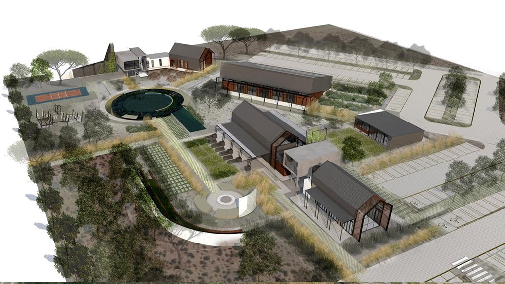 An artist's drawing of the multipurpose lifestyle complex in the small Northern Cape town of Postmasburg 