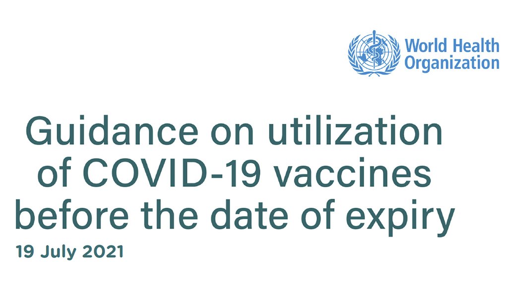  Guidance on utilization of COVID-19 vaccines before the date of expiry