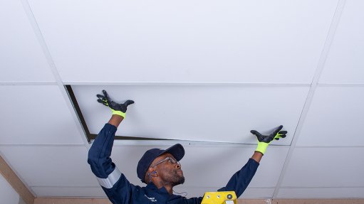 Image of Gyprex L ceiling tiles from Saint-Gobain’s Gyproc division