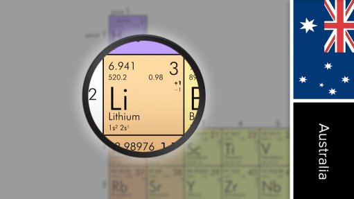 Image Australia flag and periodic table symbol for lithium