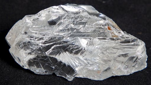 An image showing the exceptional 342.92 carat Type IIa white diamond recovered at Cullinan in July 2021