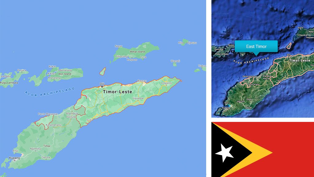 Image East Timor map/flag