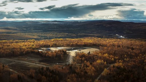 An aerial image of the Matawinie mine site in Quebec.