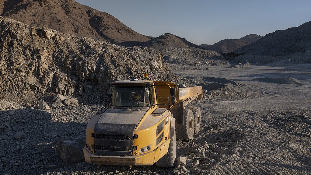 An image of drilling at a mining operation