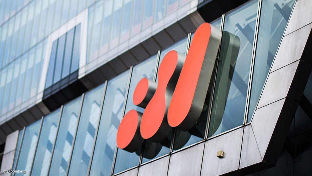 Image shows BHP's logo on its corporate head office 