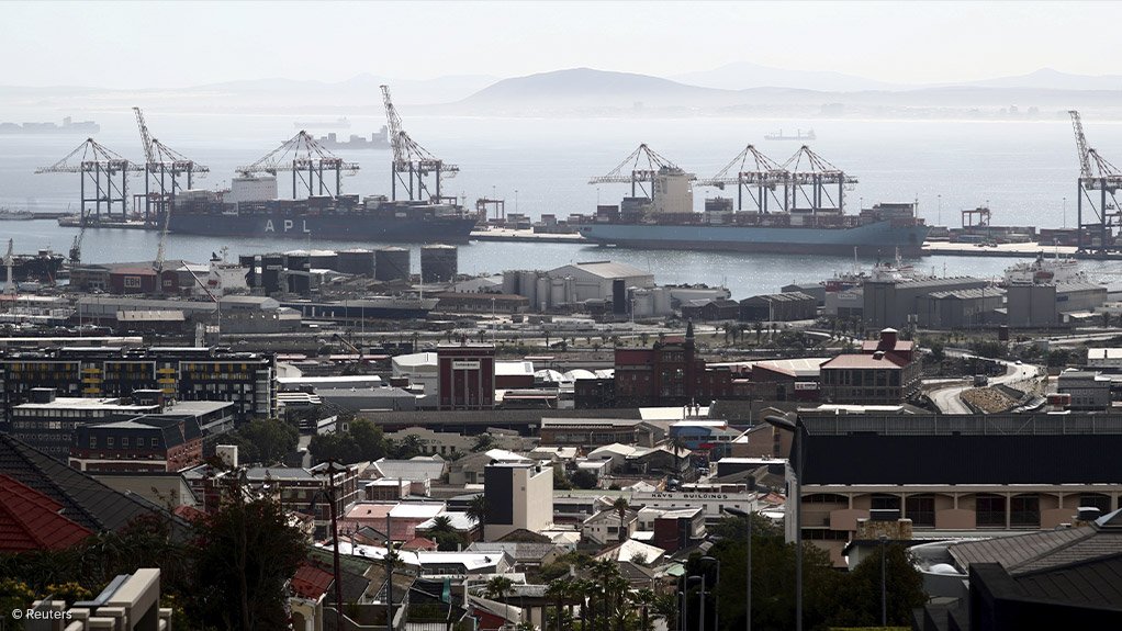 A photo of the Cape Town port