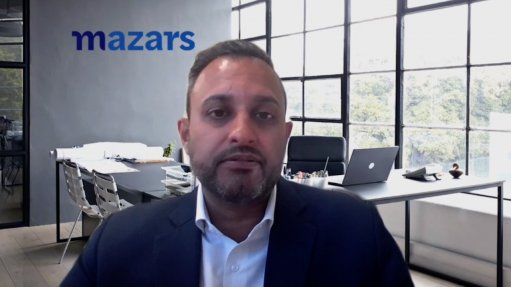 An image of Mazars South Africa co-CEO, speaking during a webinar 