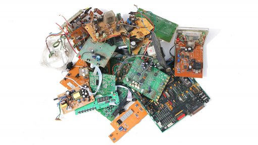 A stock image of electronic waste 