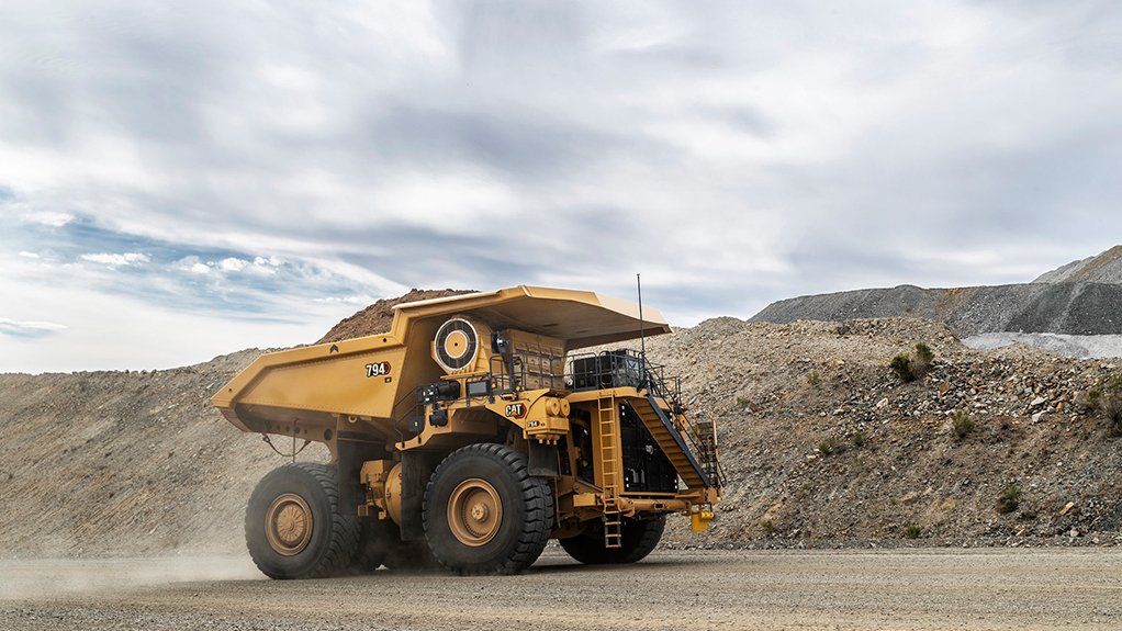 A photo of the Cat 794 AC electric drive truck
