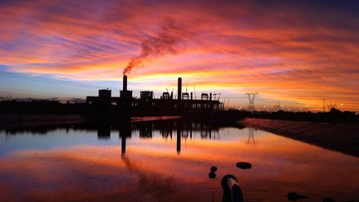Image of Eskom's Medupi power station at sunset