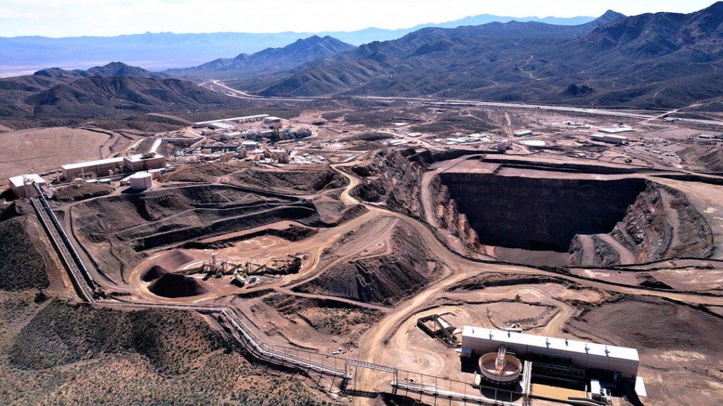 An image of MP Materials rare earth openpit mine in Mountain Pass