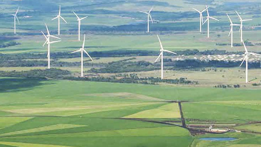 Image of a wind farm deveoped by Exxaro's Cennegi.