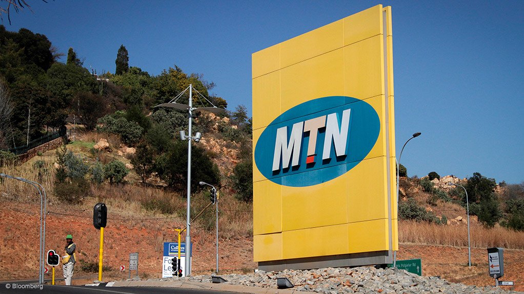 An image of the entrance to MTN's head office in South Africa