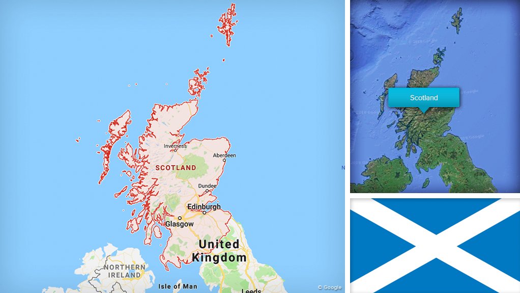 Image of Scotland map/flag